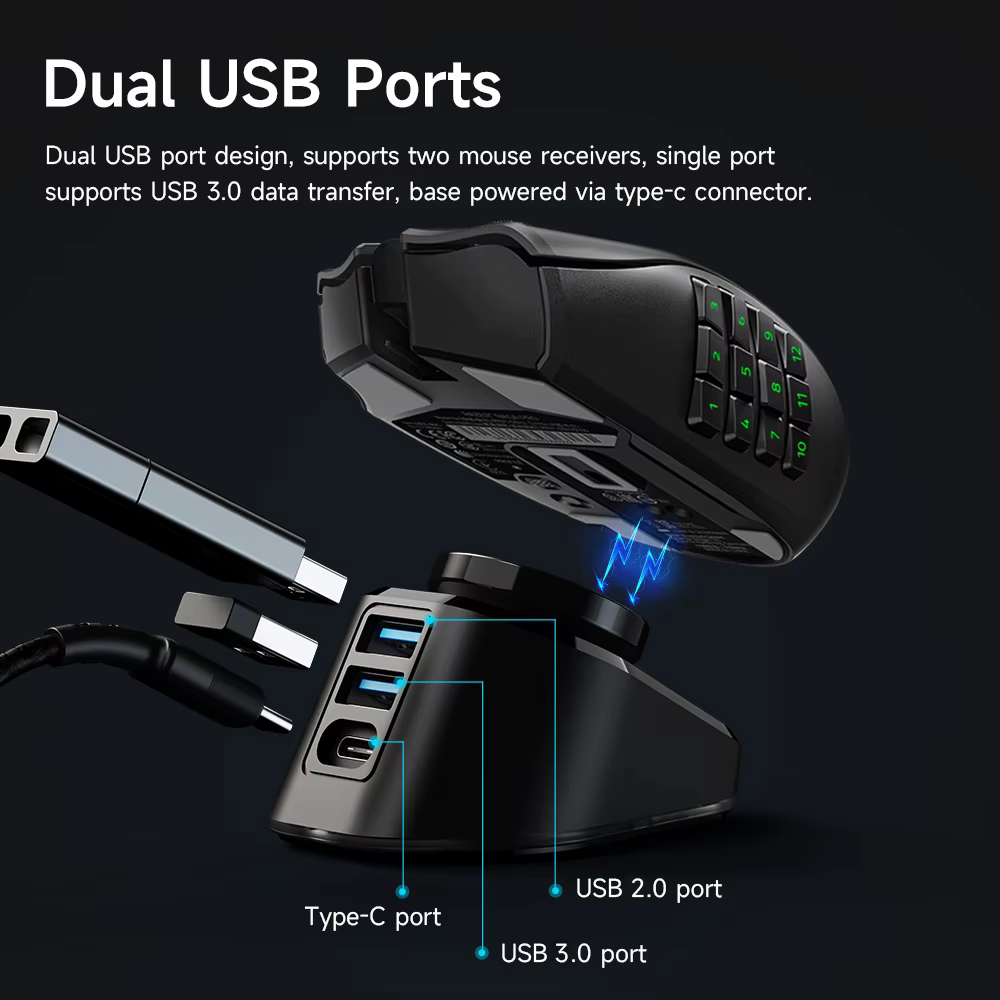 Cargador Magnético RGB Inalámbrico Logitech G Pro X G502 - imagen 3