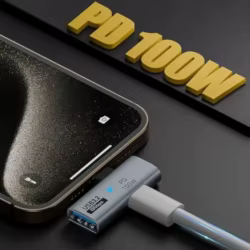 Hub USB-C 2 en 1 PD 100W Carga Rápida OTG