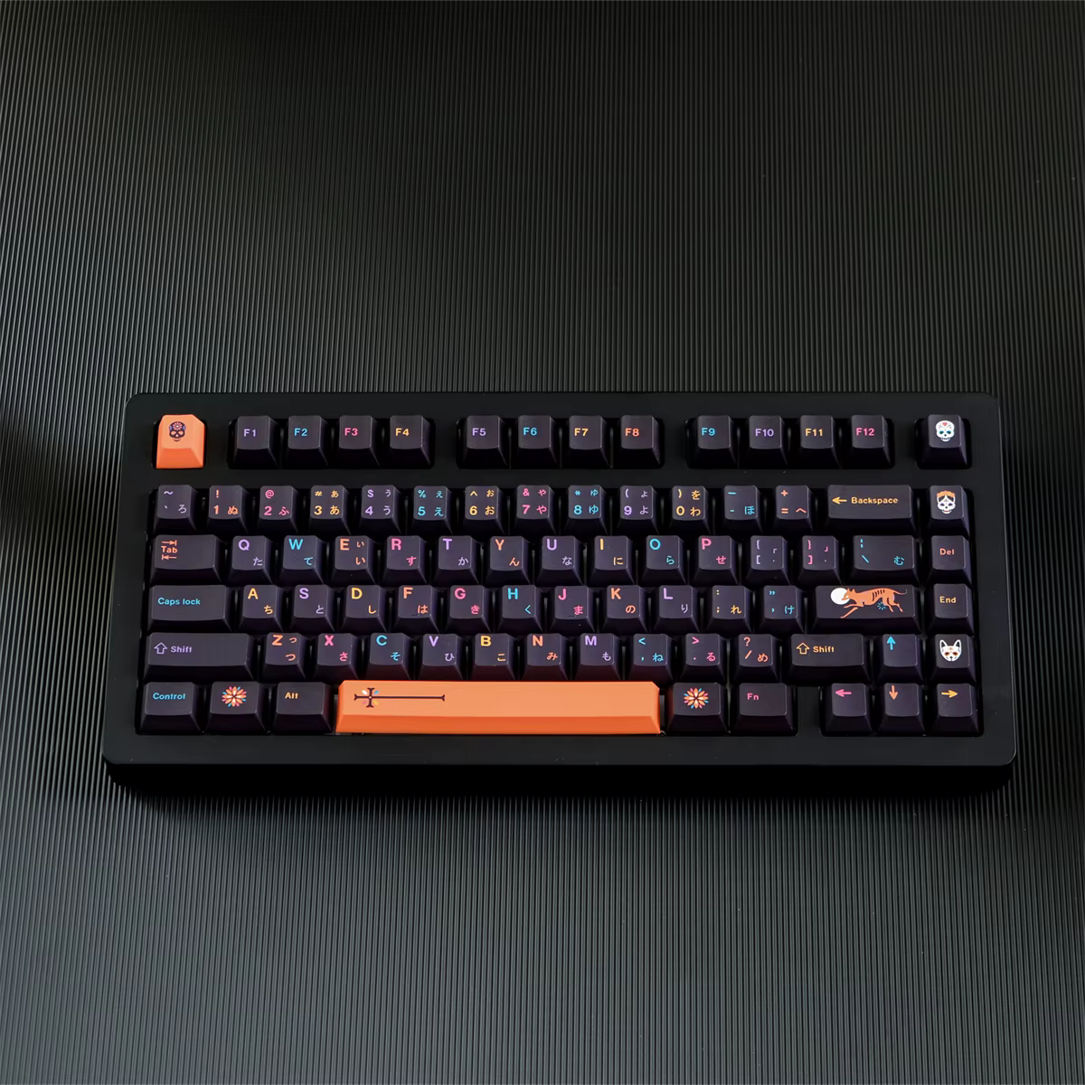 Proceso de instalación de keycaps en interruptor MX