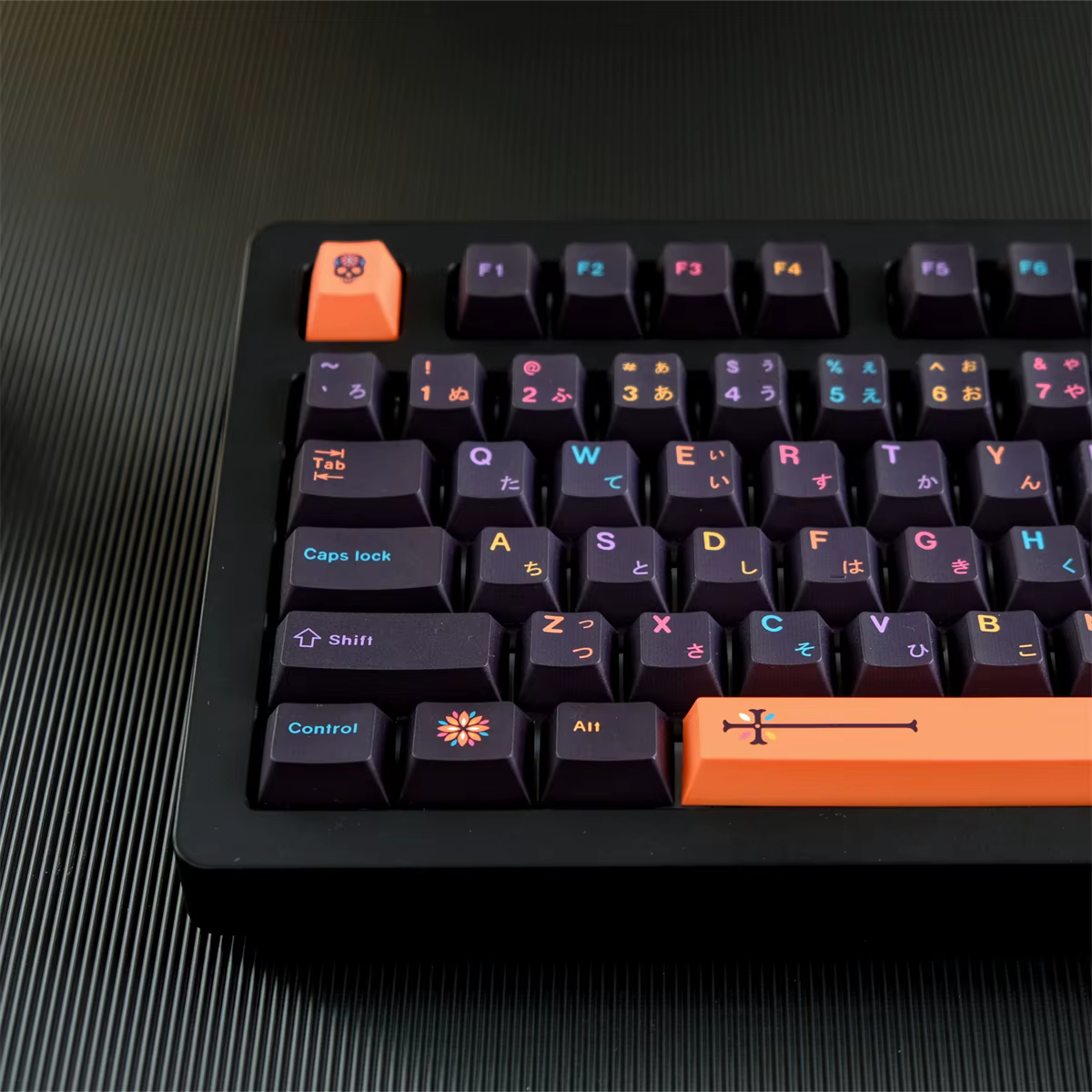 Resultado final del set instalado en teclado mecánico