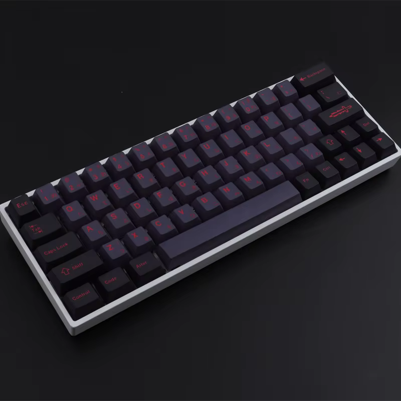 Set completo de keycaps GMK Alter en colores negro y gris