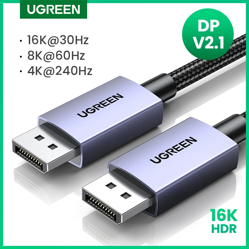 UGREEN Cable DisplayPort 2.1 8K 240Hz para PC y Monitor