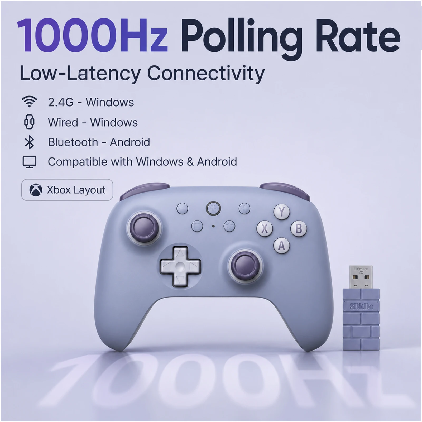 8BitDo Ultimate 2C Mando Inalámbrico para PC, Steam Deck y Juegos - imagen 2