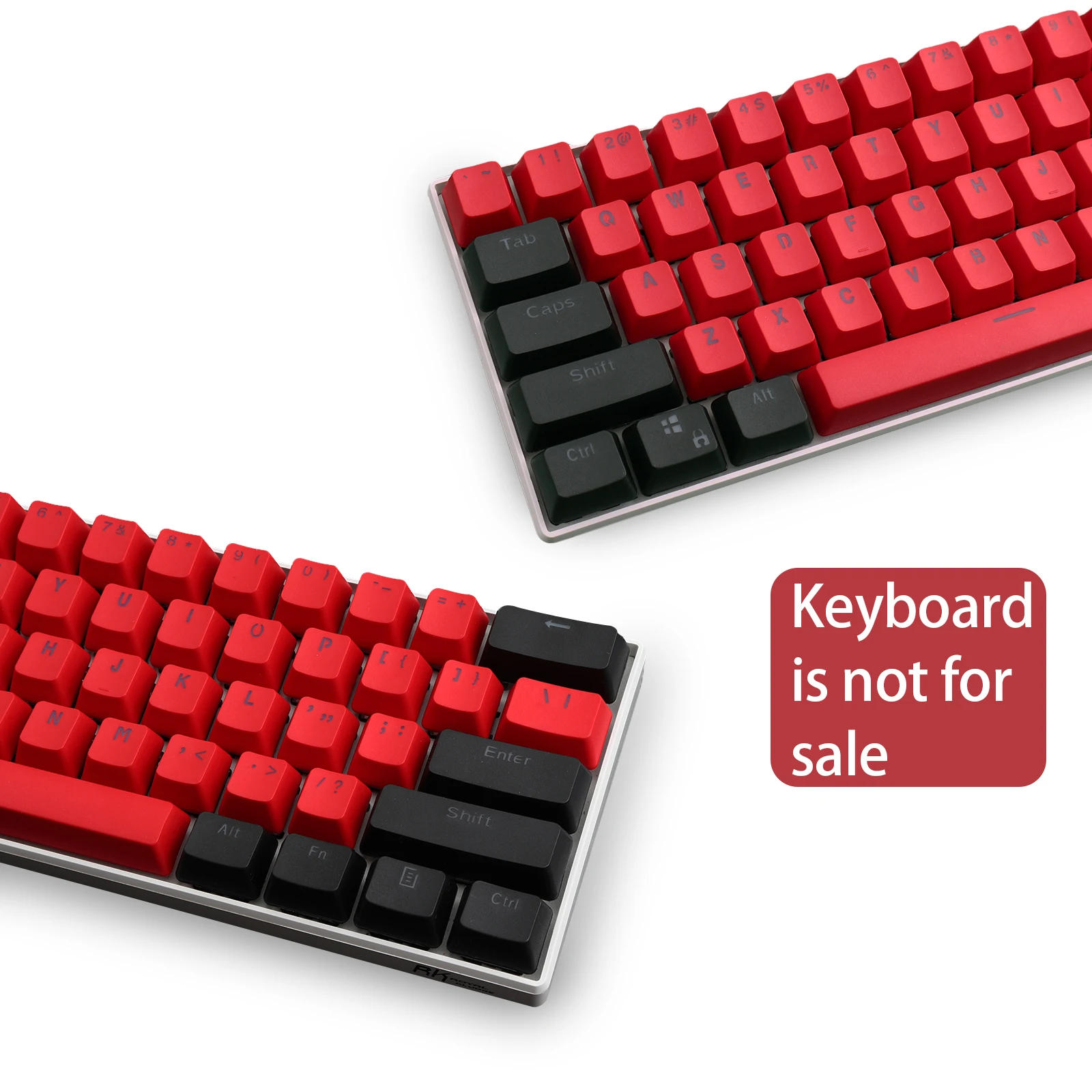 Teclas PBT Retroiluminadas Negro/Rojo para RK 61/87/104 OEM - imagen 4