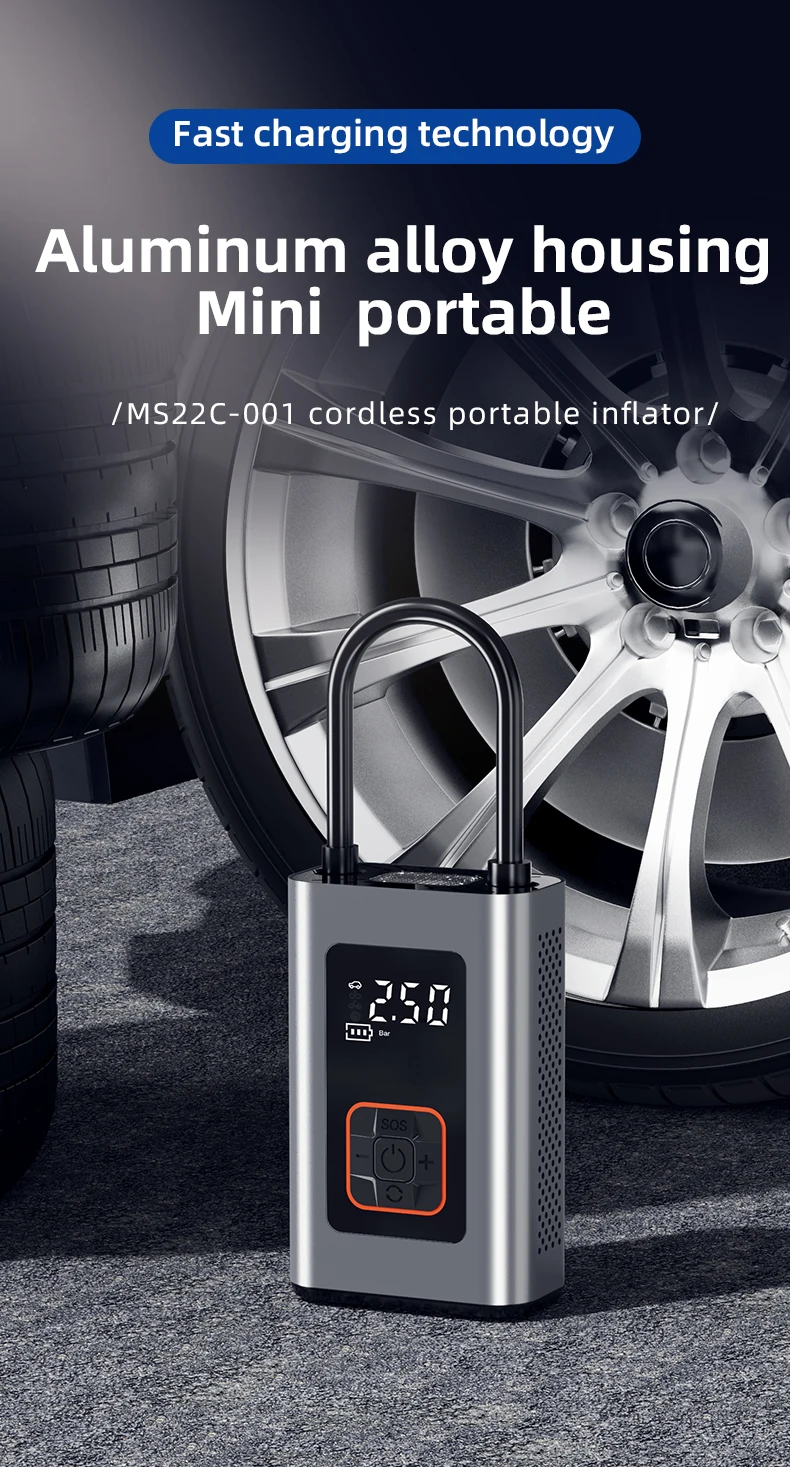 Inflador compacto WESOPRO S6 vista frontal