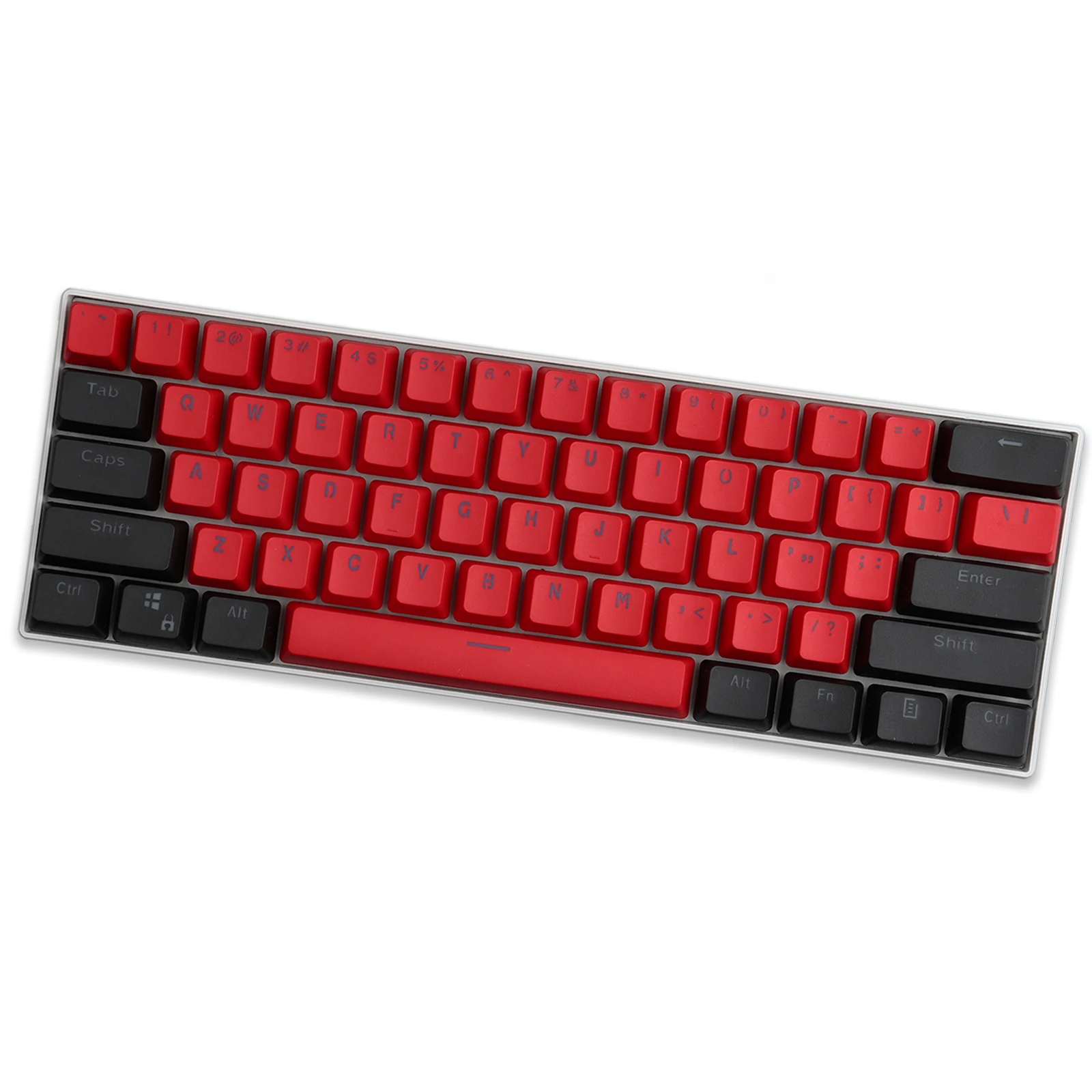 Teclas PBT Retroiluminadas Negro/Rojo para RK 61/87/104 OEM - imagen 3