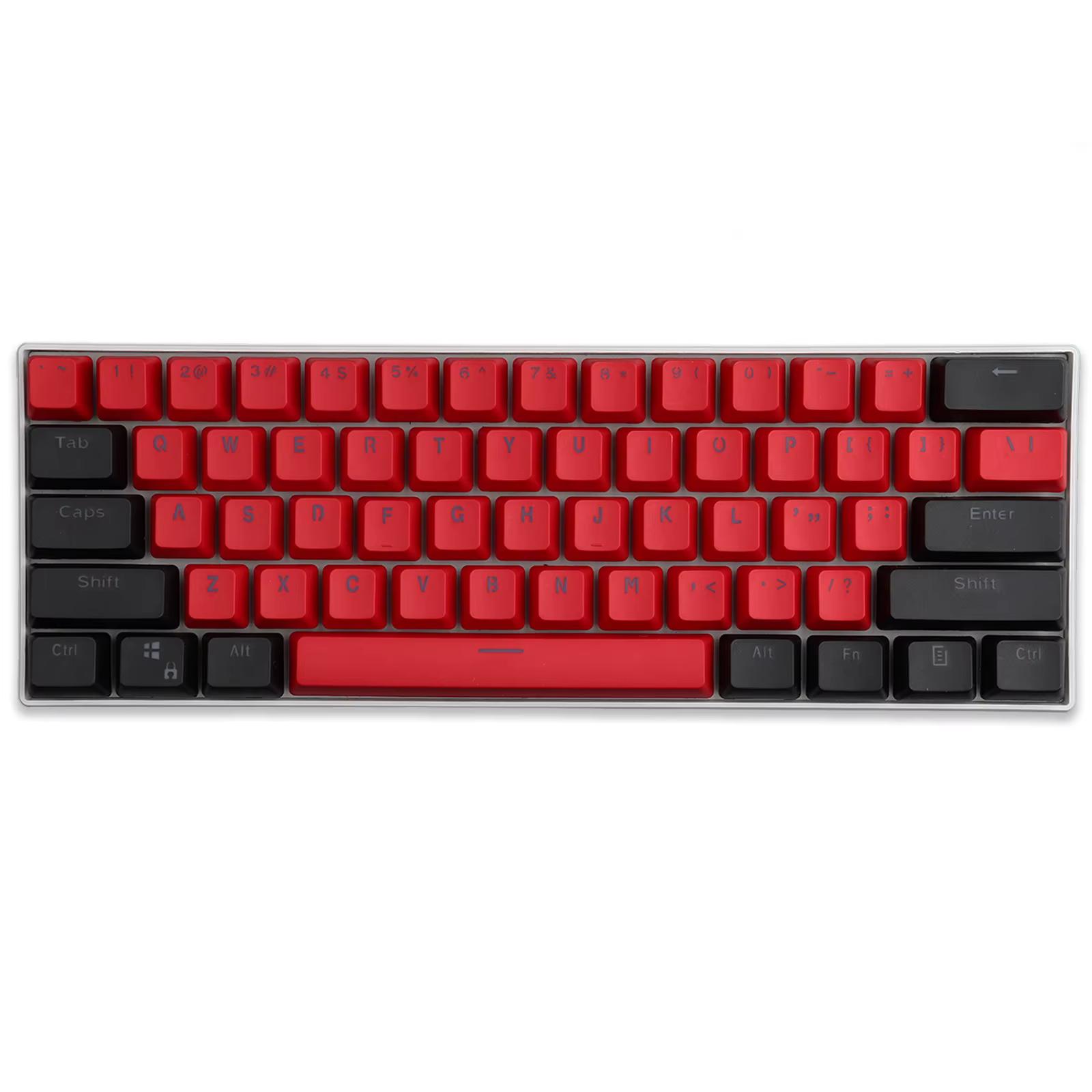 Teclas PBT negras y rojas para teclado mecánico