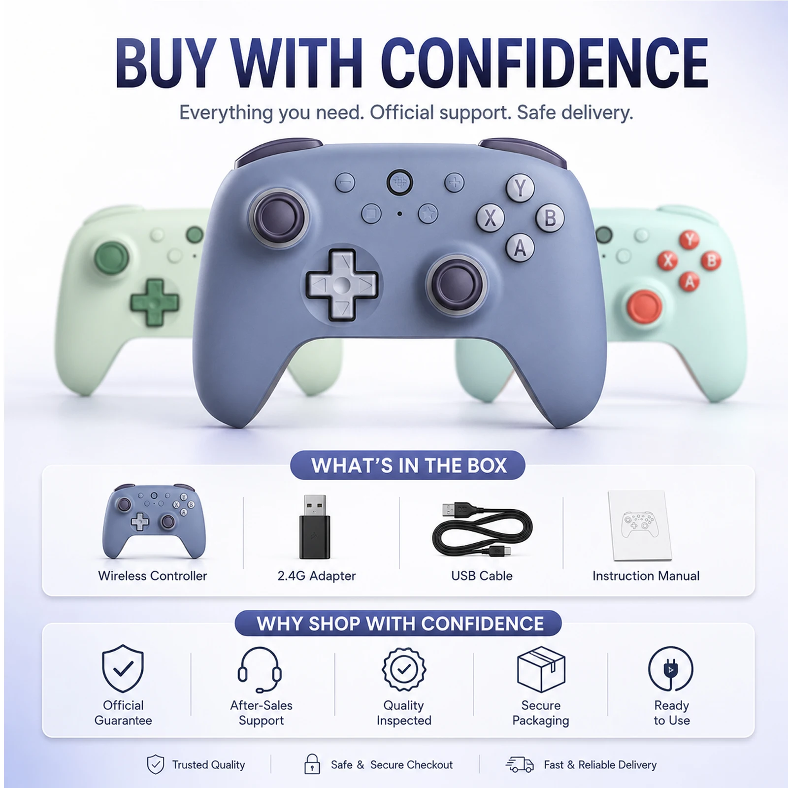 8BitDo Ultimate 2C Mando Inalámbrico para PC, Steam Deck y Juegos - imagen 3