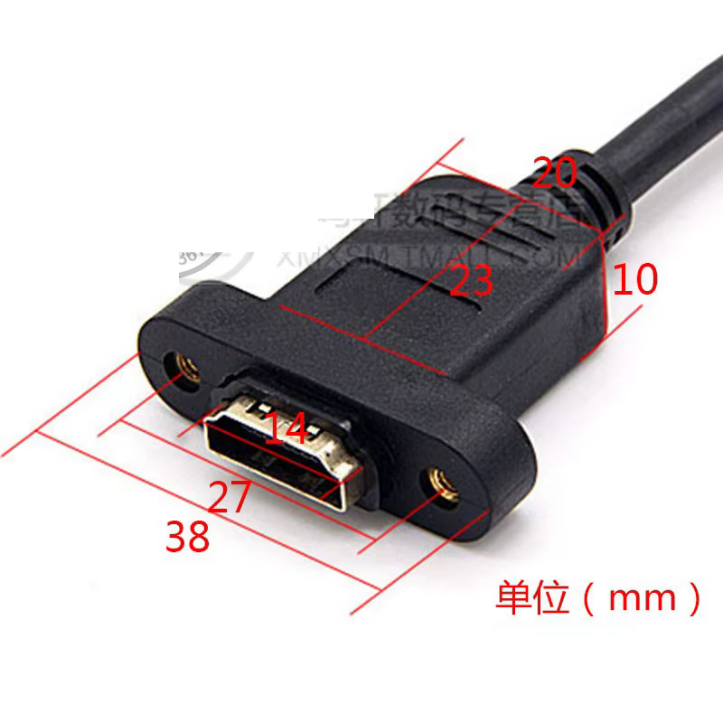 Detalle de conectores HDMI hembra