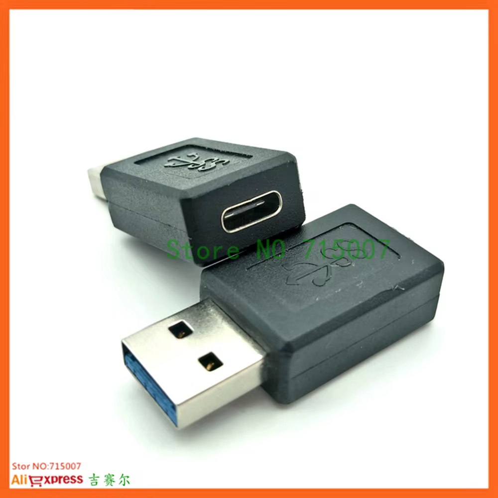 Imagen del adaptador conectado a un cable USB y a un móvil tipo C