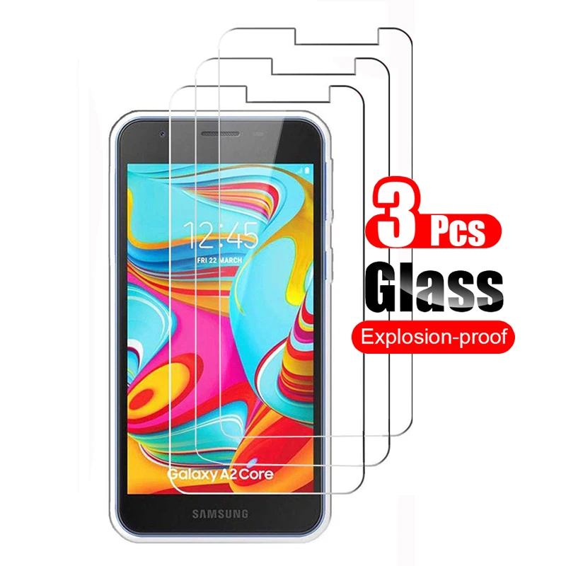 Protector de pantalla instalado en el Samsung Galaxy A2 Core