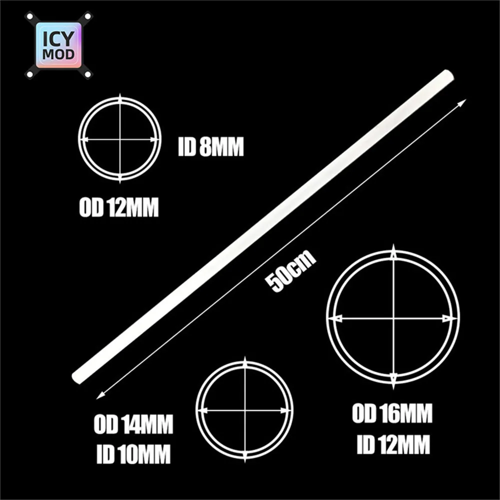 Tubo PMMA mate 50 cm - vista frontal