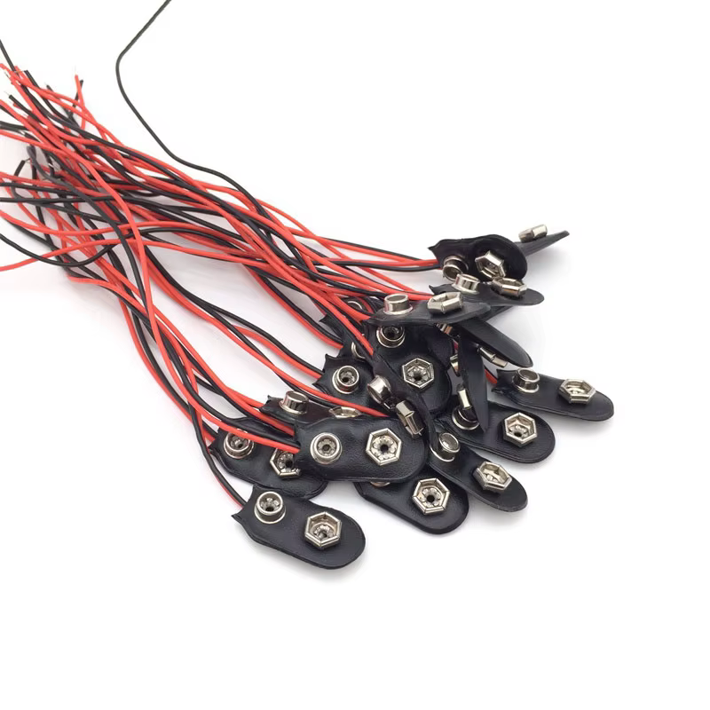 Cables de plomo para batería de 9V