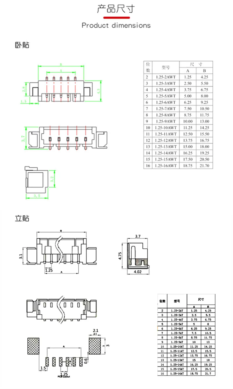Conector ensamblado en placa