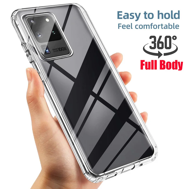 Capa de silicona 360° transparente—vista frontal