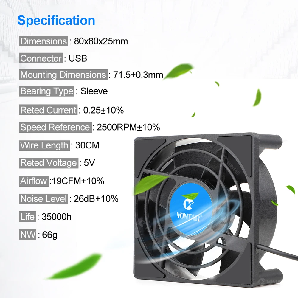 Ventilador VONTAR C1 dimensiones
