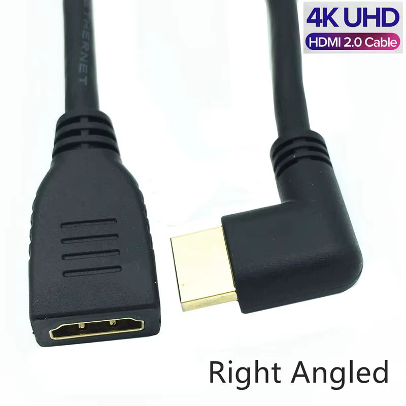 Detalle del conector macho HDMI en ángulo