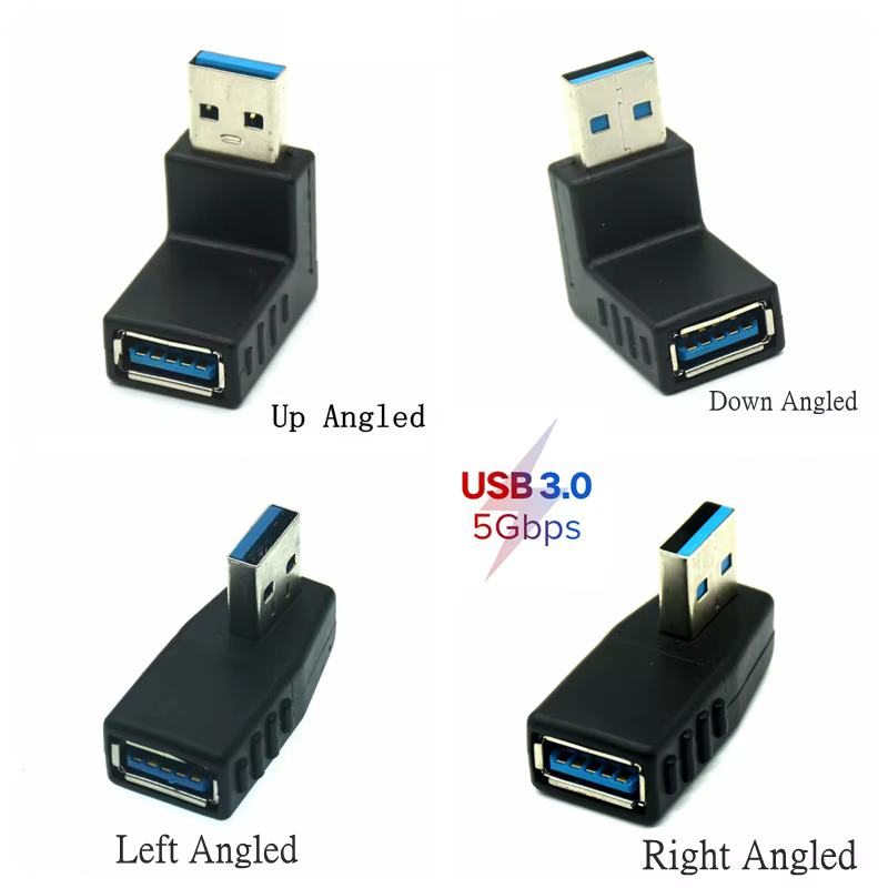 Detalle del conector USB 3.0 de ángulo recto UXG