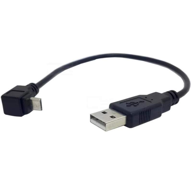 Detalle del conector Micro USB 90°
