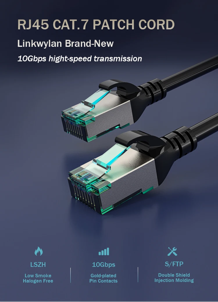 Cable CAT7 SFTP blindado vista lateral