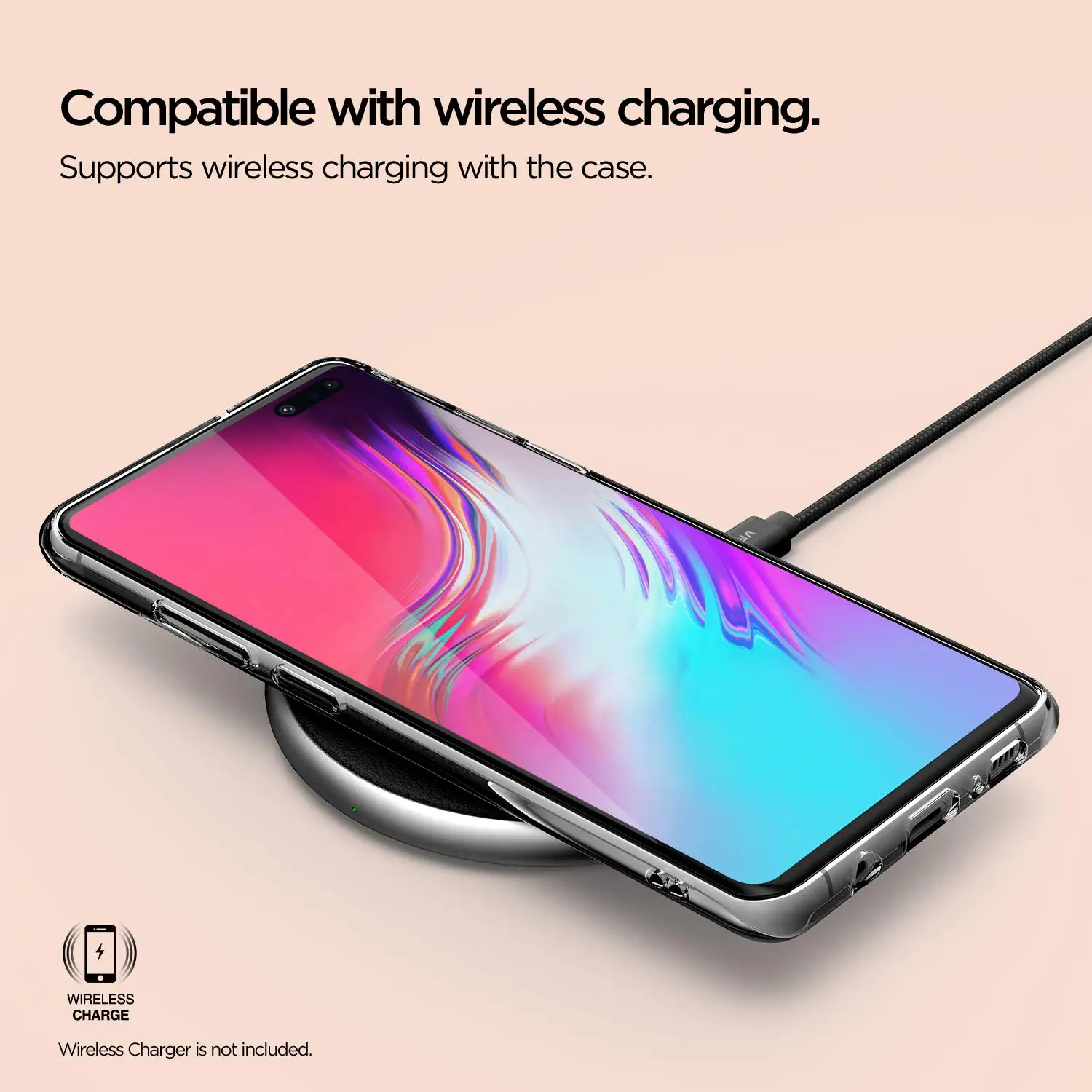 Funda transparente mostrando el diseño original del teléfono