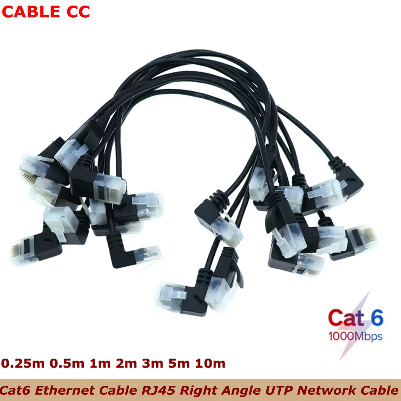 Cable CAT6 en ángulo L ultradelgado