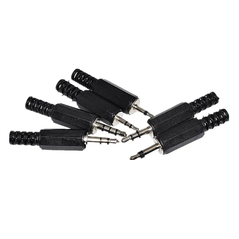 Conector Jack 3,5mm macho estéreo negro para audio