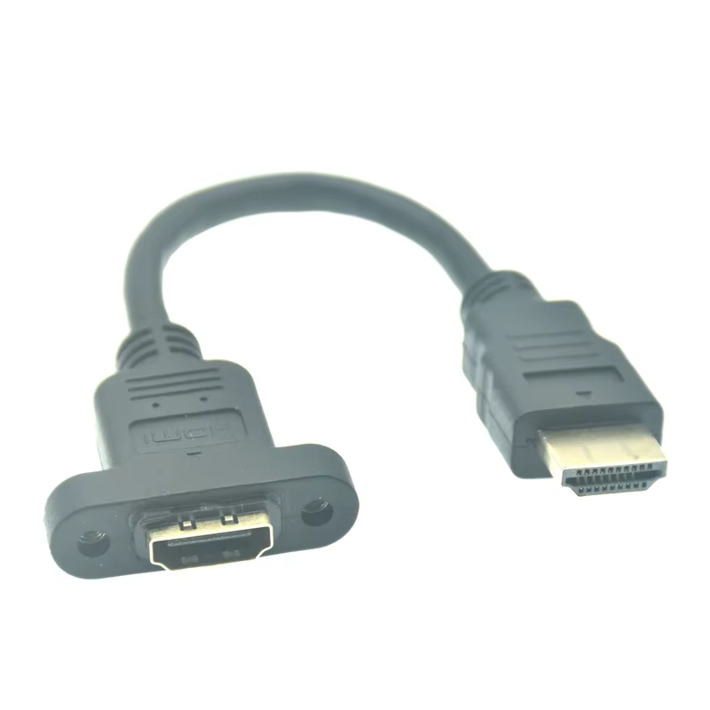 Extensor HDMI macho a hembra para montaje en panel