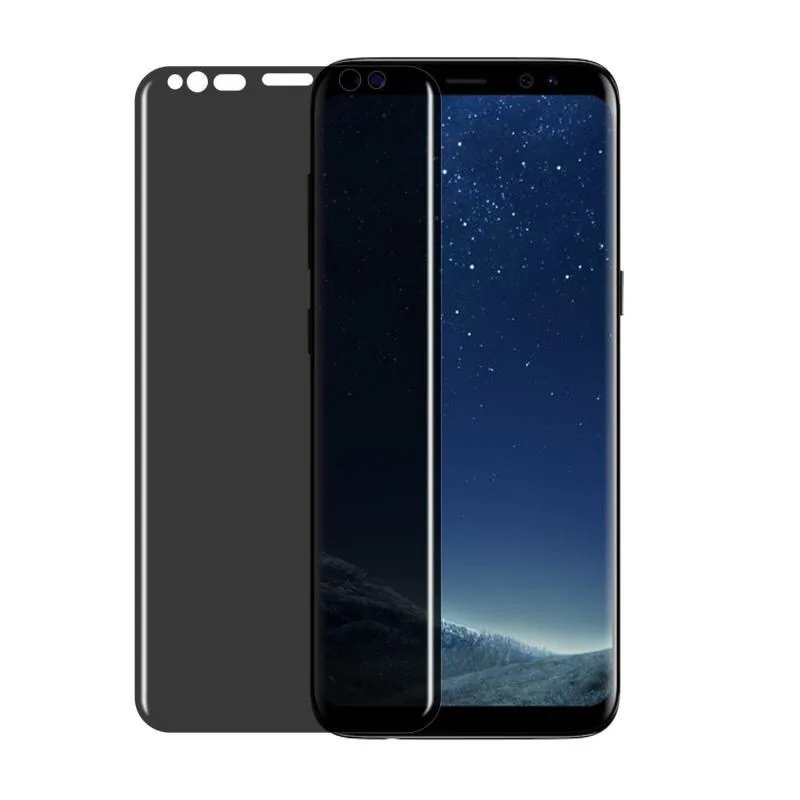 Protector de privacidad curvo aplicado en Samsung