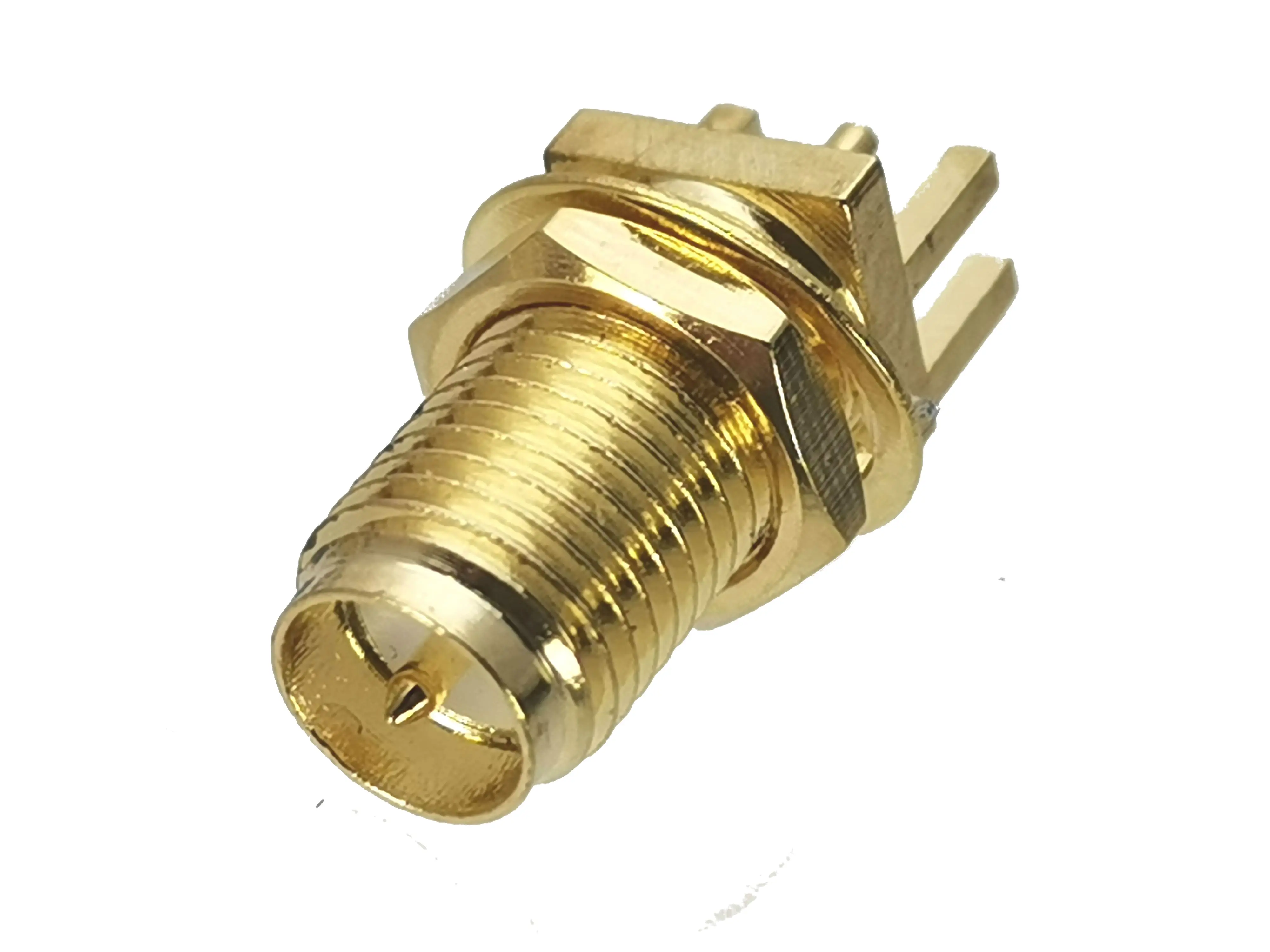 Detalle de la tuerca de mampara y clip de montaje del conector