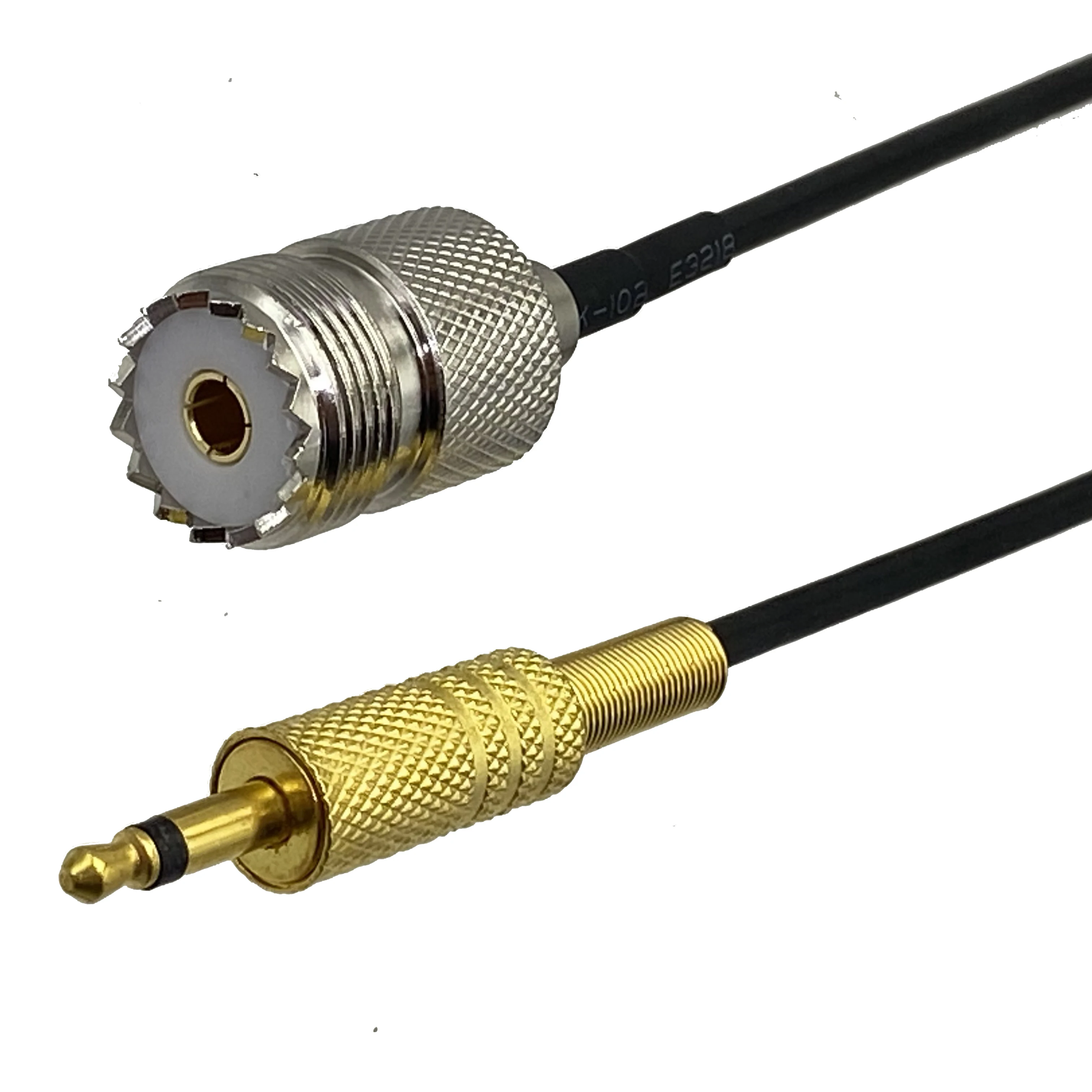 Detalle del conector macho 3,5 mm mono TS
