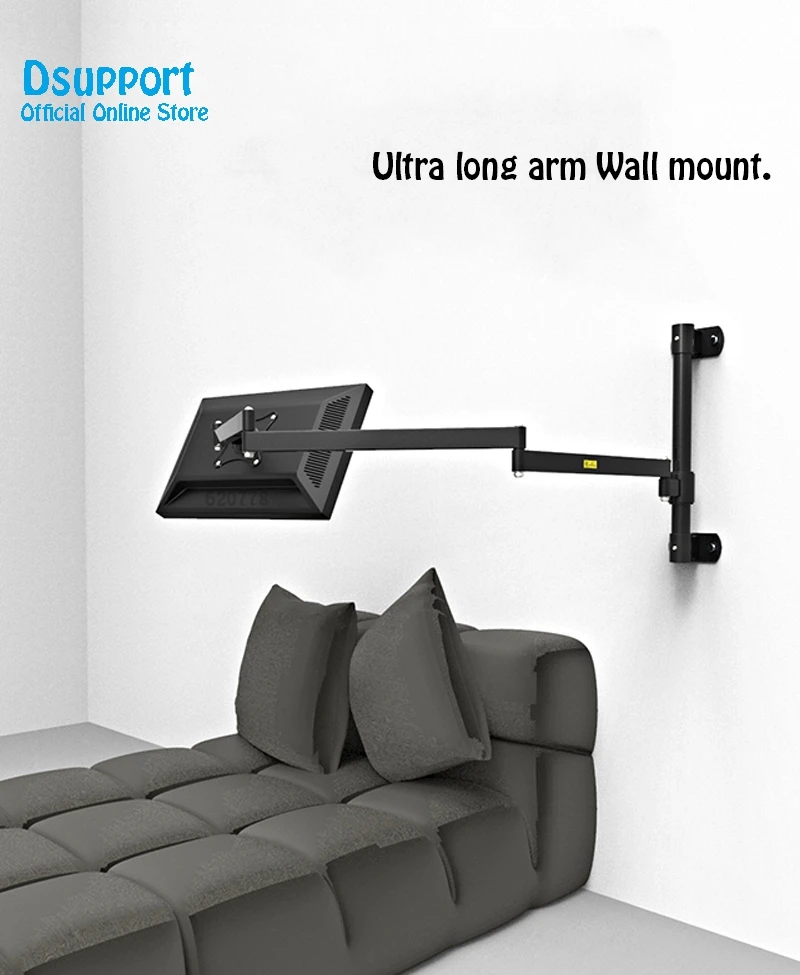 Vista lateral del brazo ultralargo extendido