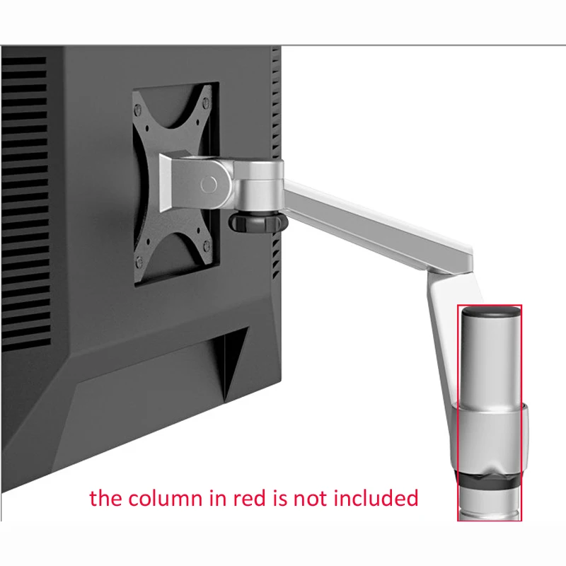 Brazo Monitor Doble Plegable Aluminio Ajustable Extensión Larga
