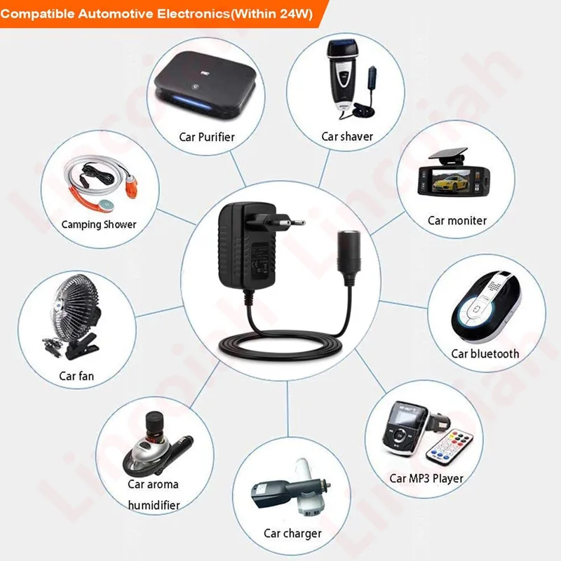 Transformador 220V a 12V 2A – Adaptador Corriente Encendedor Coche - imagen 3