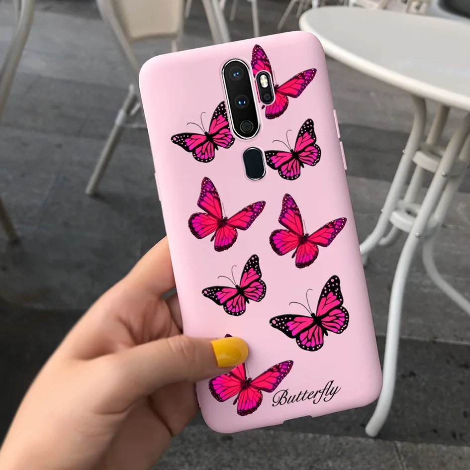 Funda OPPO A5 2020 diseño mariposa nube