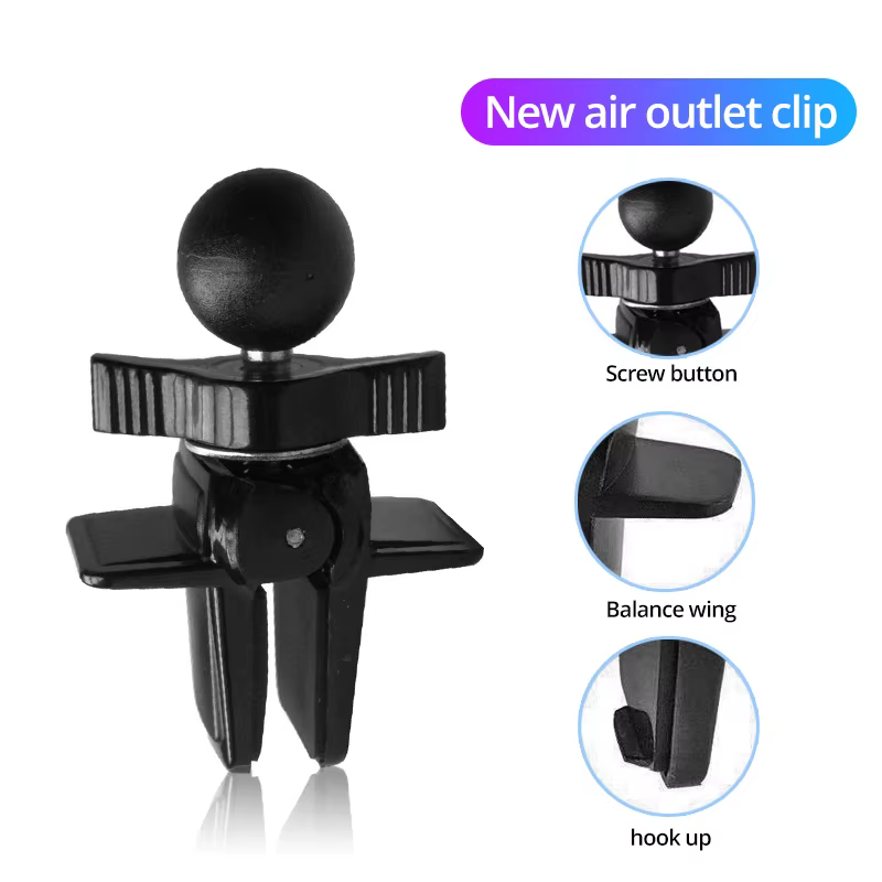 Clip de ventilación instalado en salida de aire