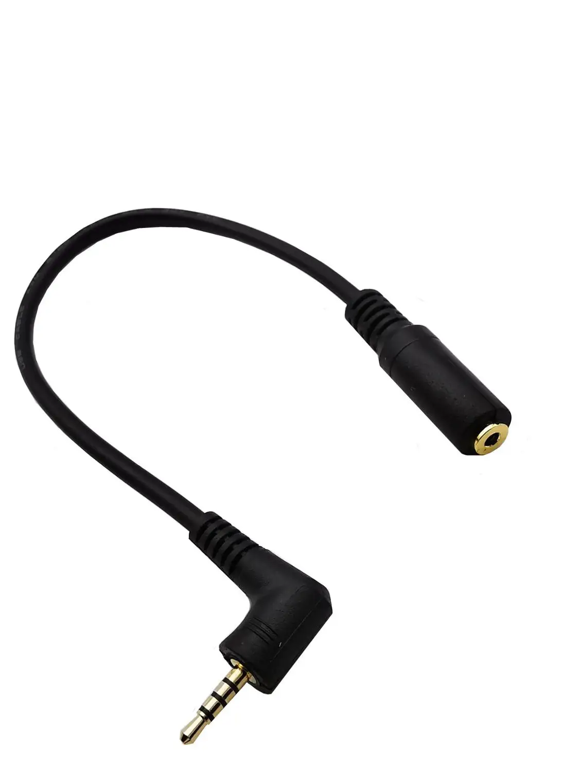 Cable adaptador de audio estereo 2,5 mm TRRS 90 grados Macho-Hembra - imagen 4