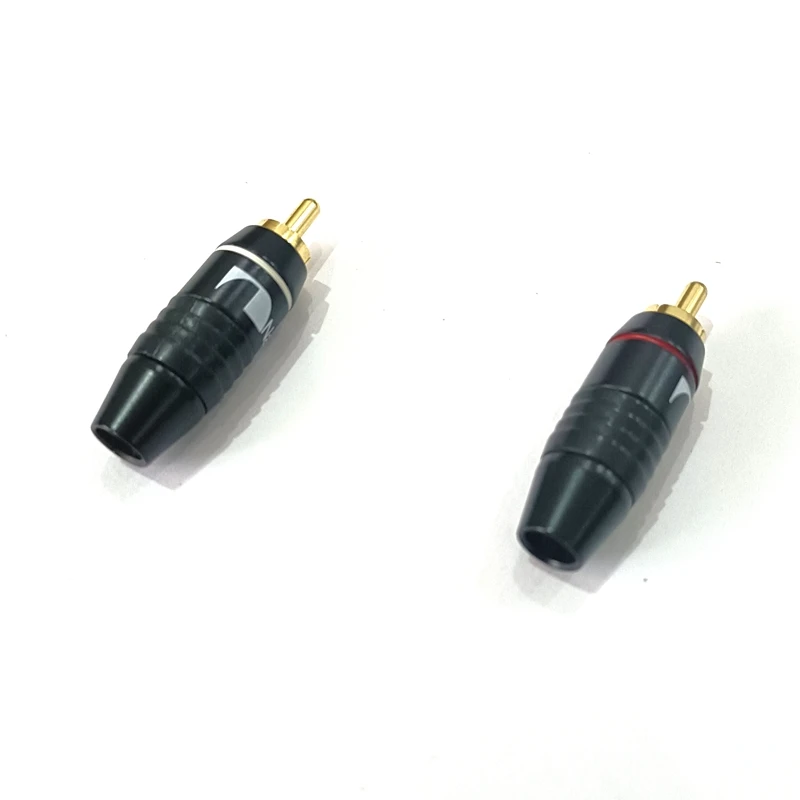 Pack de conectores RCA rojos y blancos