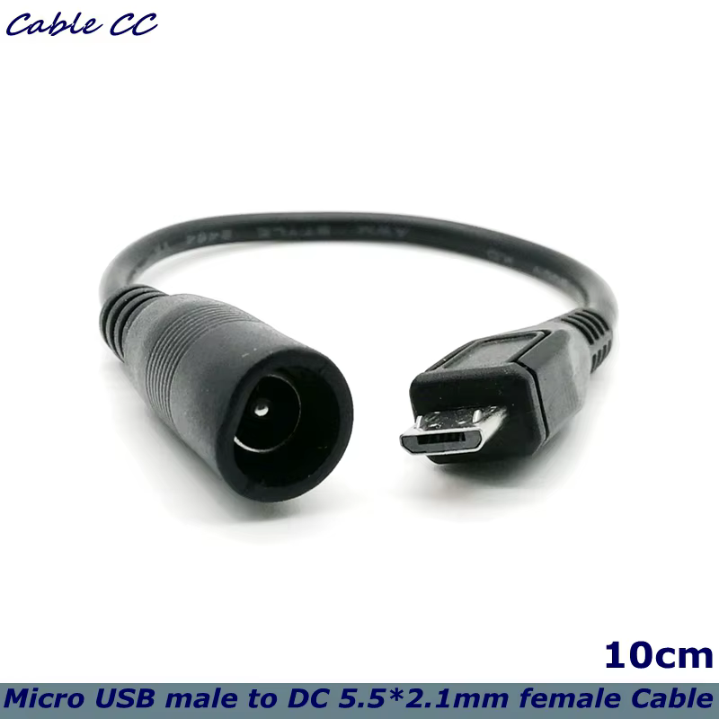 Cable USB Micro DC 5,5x2,1 Hembra – Cable Carga Alimentación - imagen 2