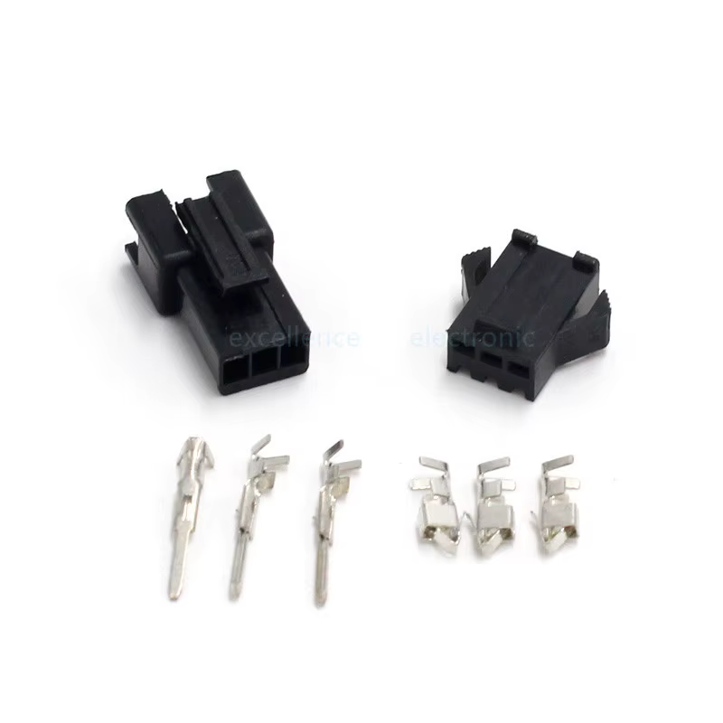 Conectores macho y hembra para montaje de cableado
