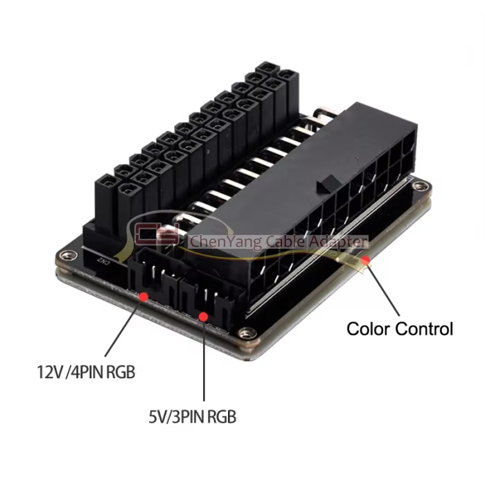 Detalle LED RGB del adaptador