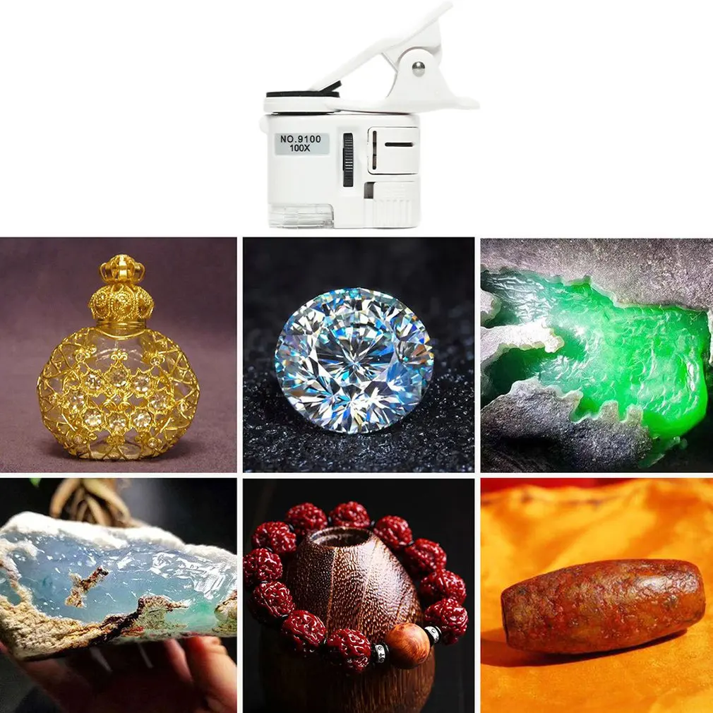 Microscopio 100x para móvil - Lupa de joyería Jade alta definición - imagen 3