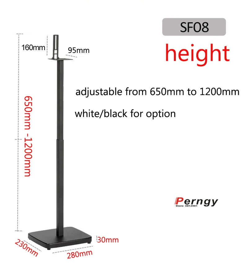 Detalle de la base y acabado en negro