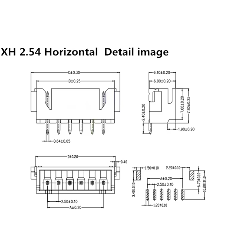 Kit de conectores XH2.54 vista general