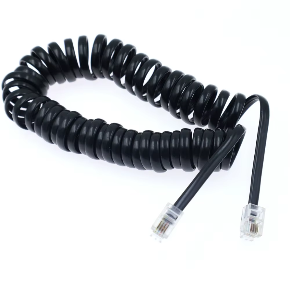 Detalle del connector RJ10 macho de 4 pines