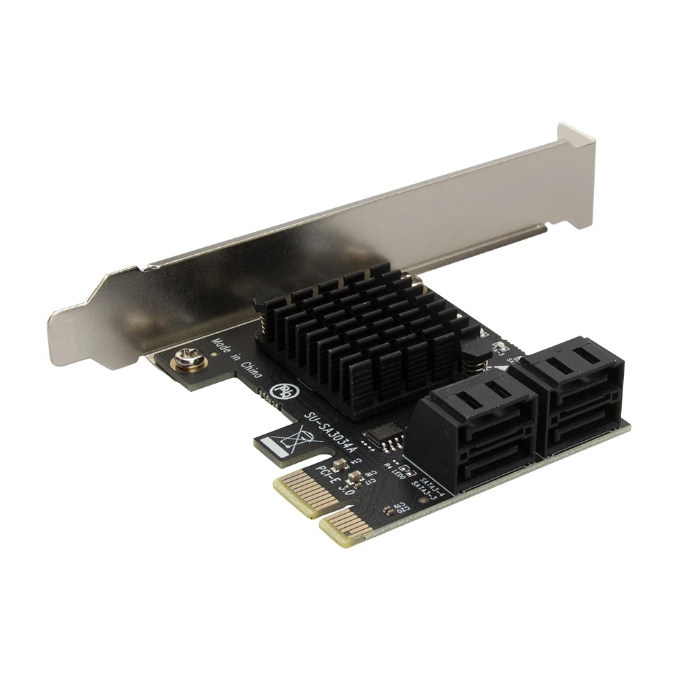Adaptador PCIe a 4 Puertos SATA 3 – 6 Gbps para SSD - imagen 2