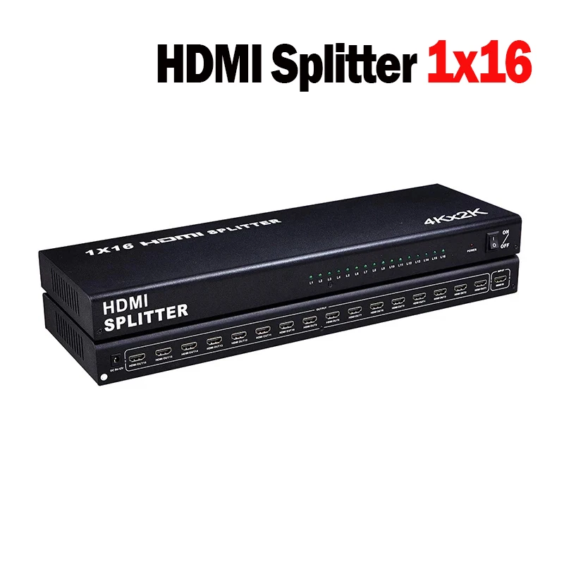 Vista frontal del dispositivo divisor HDMI