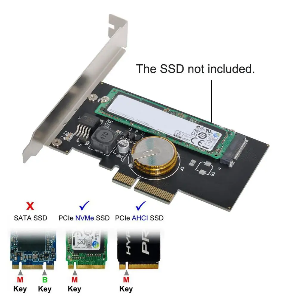 Adaptador PCIe 3.0 x4 a NVMe M.2 – Protección de energía 4.0F - imagen 5