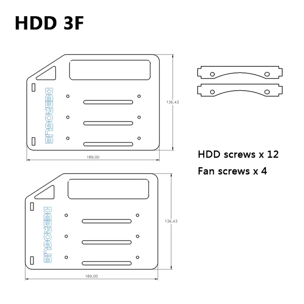 Soporte HDD vista lateral