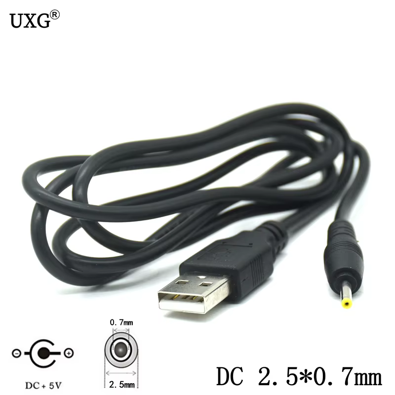Vista lateral del cable con conectores